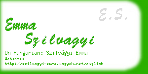 emma szilvagyi business card