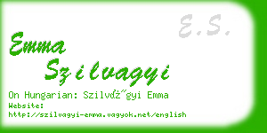 emma szilvagyi business card